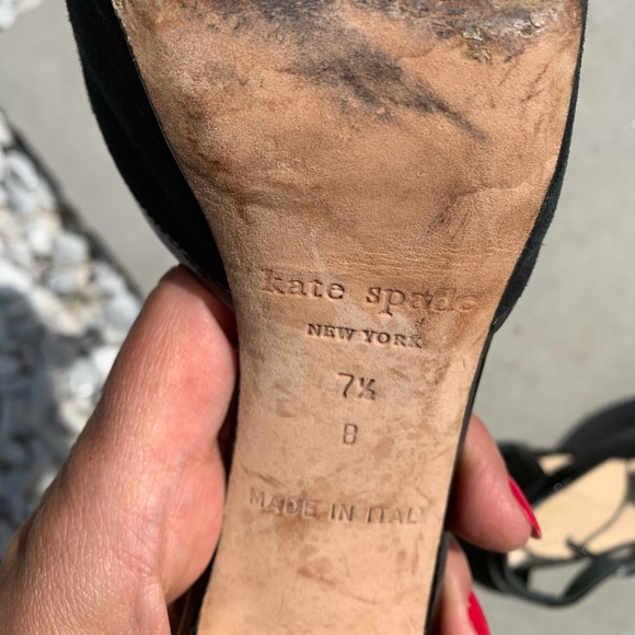 Kate Spade Glamour black open toe shoes. Size 7.5 - Picture 6 of 8